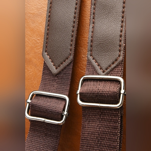 NWT Leather Purse Backpack Book Bag - Picture 7 of 7